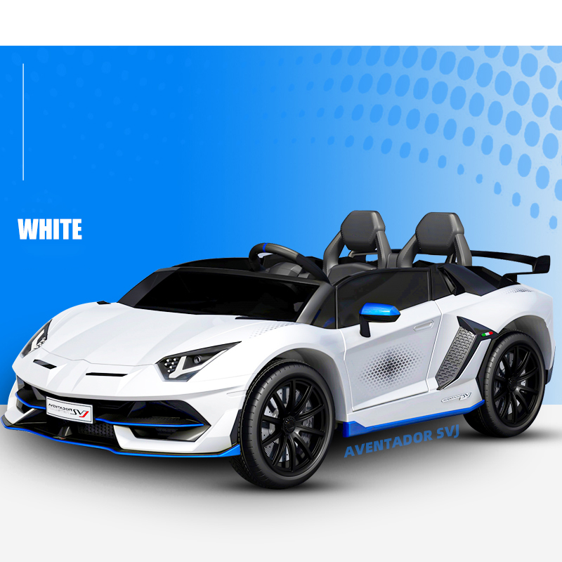 Licensed SVJ Kids Electric Ride-On Car with Two Seats 12V Battery Operated for Children Rc Car