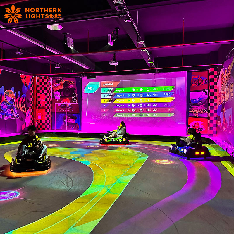 Family Fun Center Interactive Go-Kart Ride-on Game Kids Electric Karting With Immersive Visual Effects