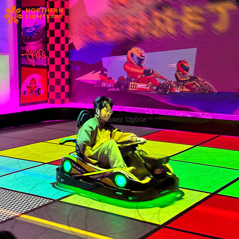 Family Fun Center Interactive Go-Kart Ride-on Game Kids Electric Karting With Immersive Visual Effects