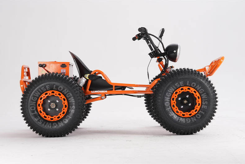 LONGWISE 48V 3000W Electric Off-Road Go Kart-Hydraulic Disc Brakes LED Headlights 8" Wheels Chain Drive | Adult Racing Kart