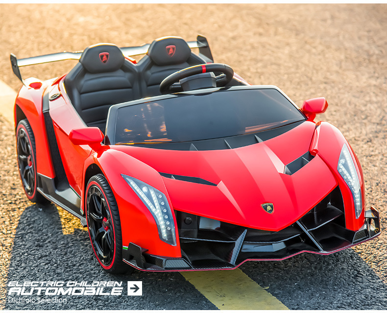 License Product Two Seater Lambo Children's Electric Car Remote Control Baby Sports Car Rechargeable Ride on Car