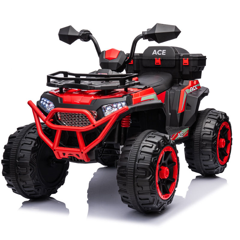 Two-Person Children's Electric ATV Four-Wheel Off-Road Ride-On Toy Plastic Battery-Powered for Adults and Kids Chargeable
