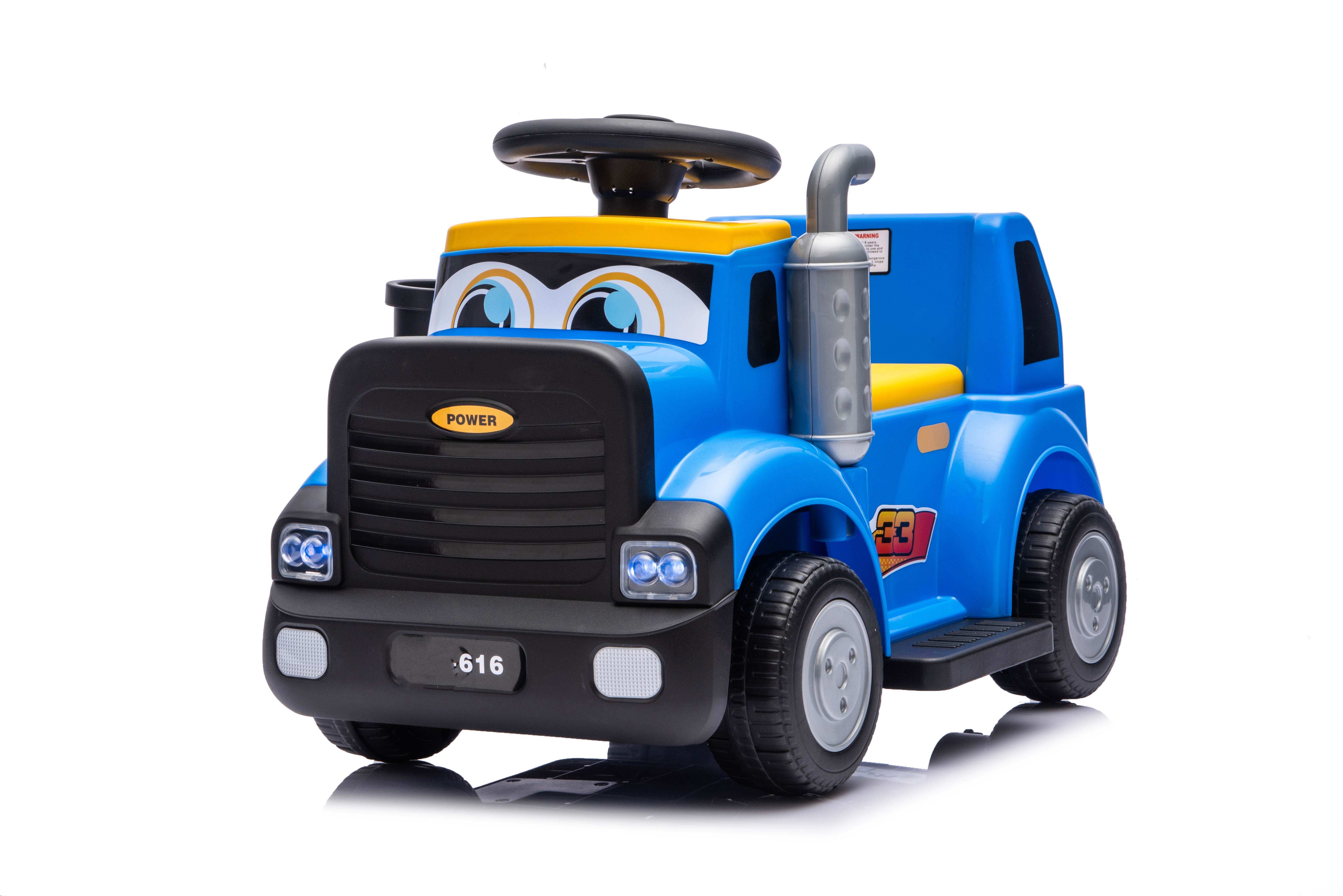 Outdoor ABS 4-Wheel Ride-on Motorcycle Ambulance &amp; Fire Truck for 2-4 Year Olds with Steering Wheel and 6V Battery