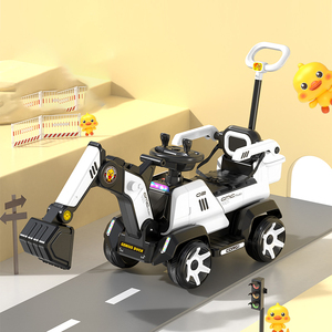 Children's Ride-On Remote Control Electric Excavator Construction Vehicle with Eco-friendly Material for Indoor/Outdoor Use