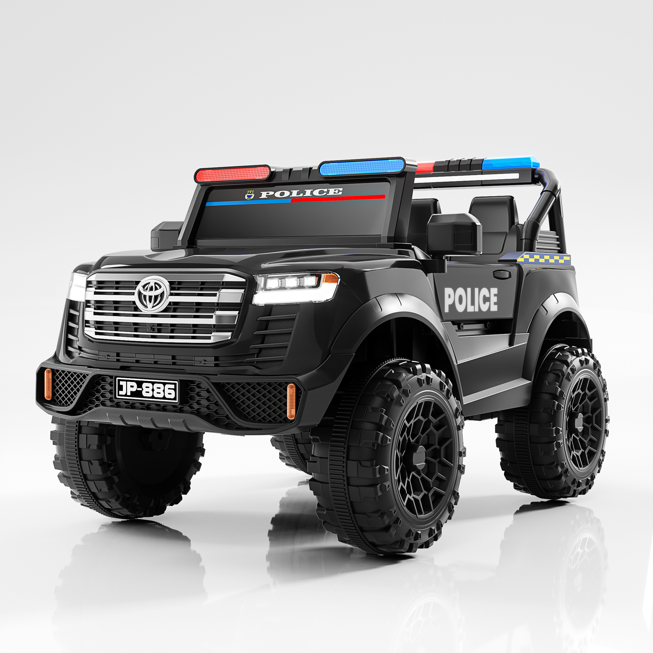 New Hot-Selling Kids Electric Car, Non-Slip Tires, Built-in Lights, Double Doors, Unisex