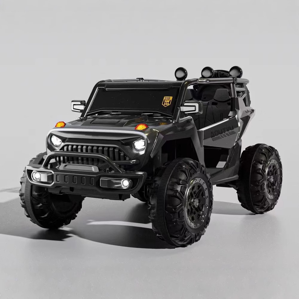 Kids Electric Off Road Vehicle Four Wheel Toy Car with Lights and Sound System for Outdoor Play