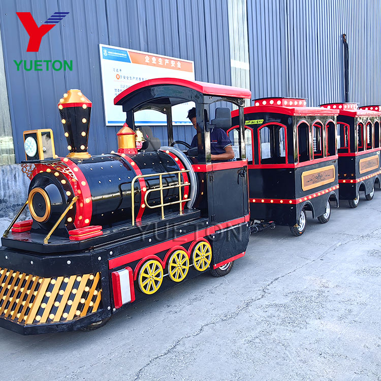 Wholesale Kids Amusement Park Rides Electric 4 Wagons Railroad Mini Express Wattman Trackless Train In Shopping Mall For Sale