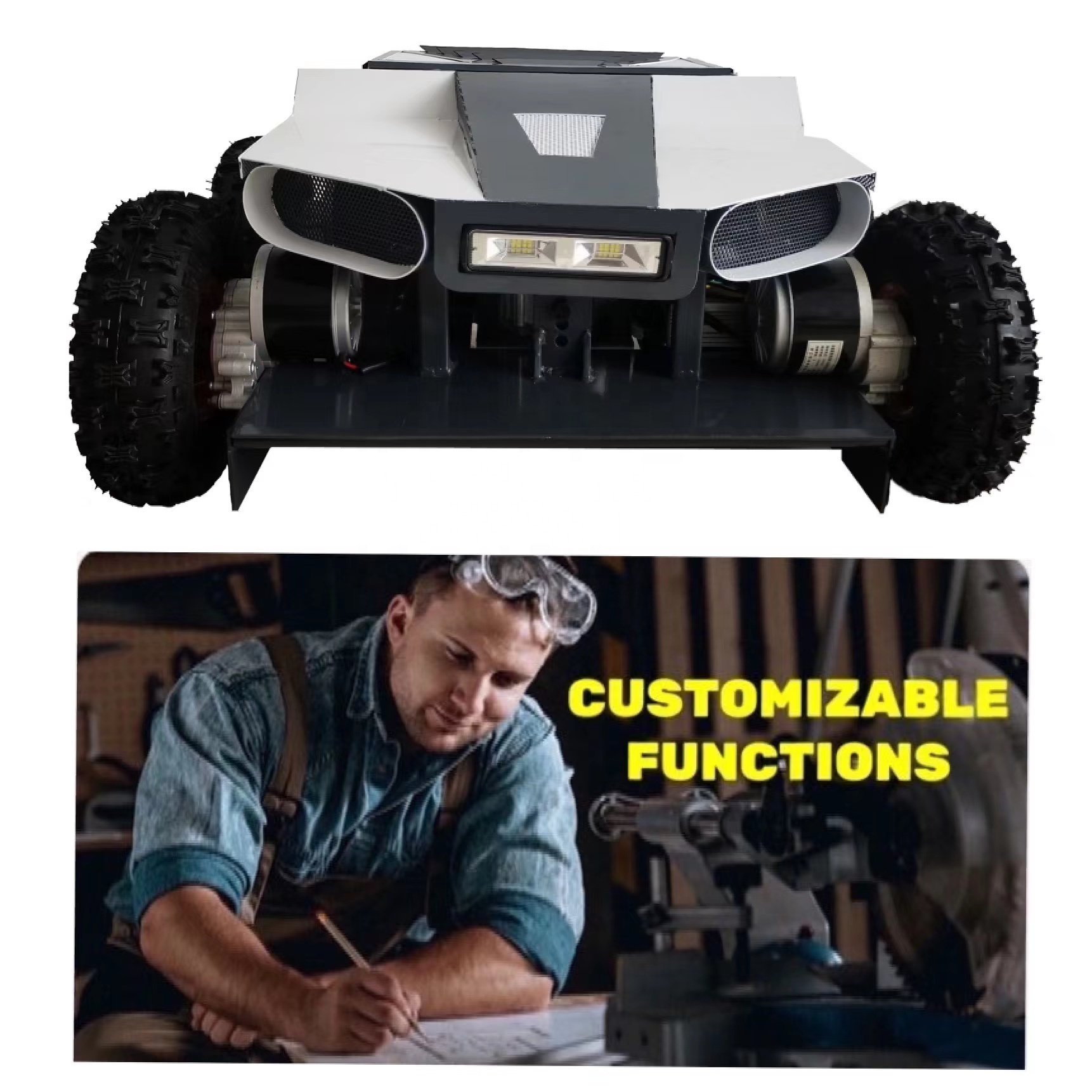 Alientabi OEM/ODM zero Turn Mower Ride on Ride on Mower 4wd Agricultural Customise Remote Control Rc Lawn Mower