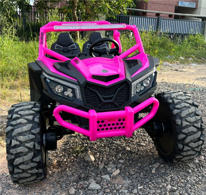 24V Ride on Toys for Kids, Large Seat Ride on UTV Cars with Remote Control, Battery Powered Kids Car Electric Vehicle with 3 Speed, 4 Wheels Spring Suspension