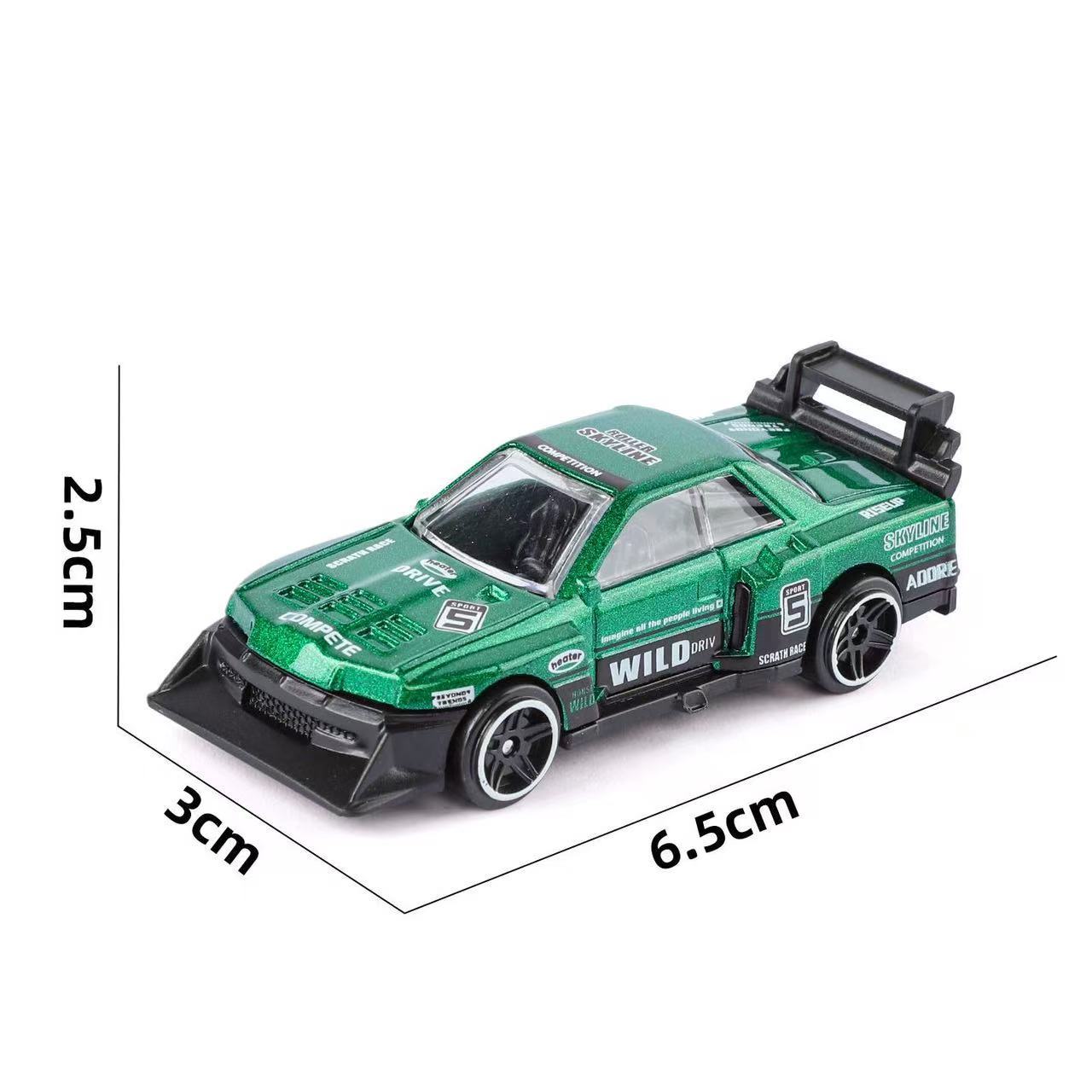 Expertly Controlled 6-Channel Small Toy Car Set MS1 1:64 Scale Sports Car Racing Model Metal Alloy Cross-Border Gift for Boys