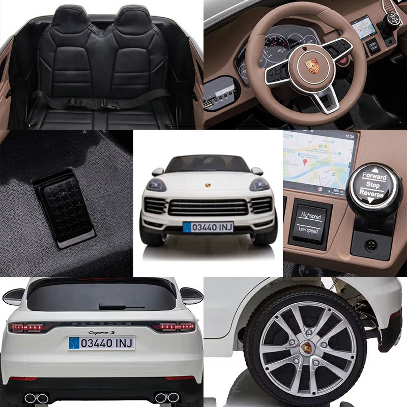 Licensed Porsche Cayenne 12V New Remote-Control 2 Seater Big Electric Children's Vehicle Iron Ride-on Car for 2-7 Years Old