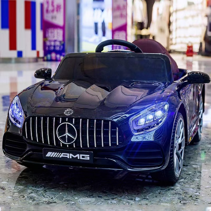 Unisex Ride-On Toy Car for 2-7 Years Electric With Remote Control 12V Battery Power 4 Wheels Vehicle