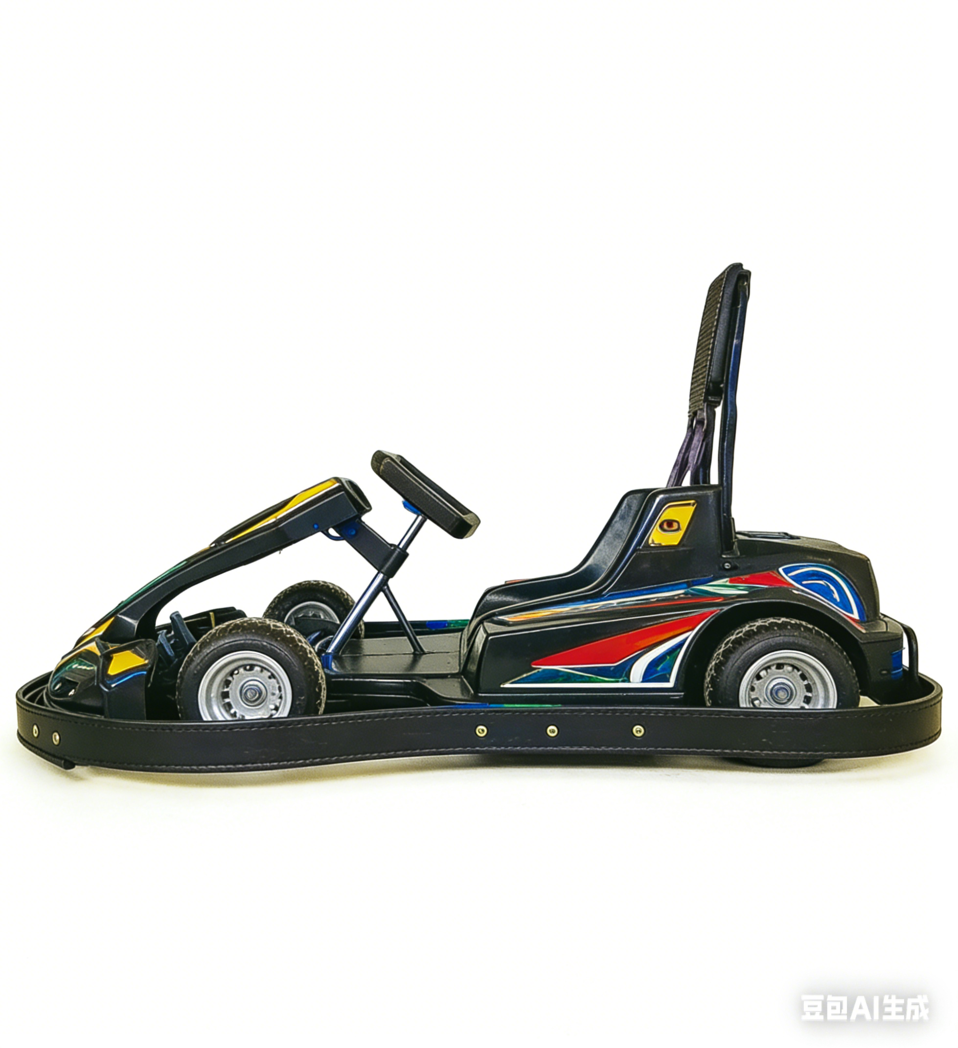 Kids Go-Kart for All Terrains, High-Sensitivity Brakes, Adjustable Pedals &amp; Emergency Safety System