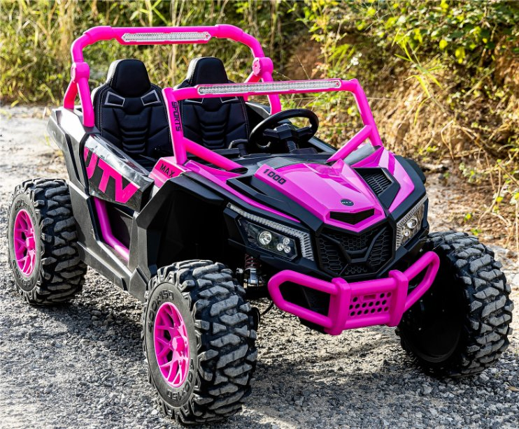 24V Ride on Toys for Kids, Large Seat Ride on UTV Cars with Remote Control, Battery Powered Kids Car Electric Vehicle with 3 Speed, 4 Wheels Spring Suspension