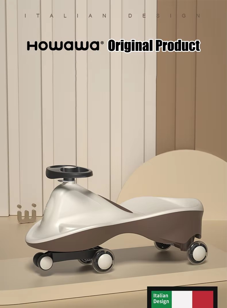 PP Wheel Happy Swing Car Outdoor Ride-On Vehicle for Kids 2 to 4 Years Durable Plastic Toy