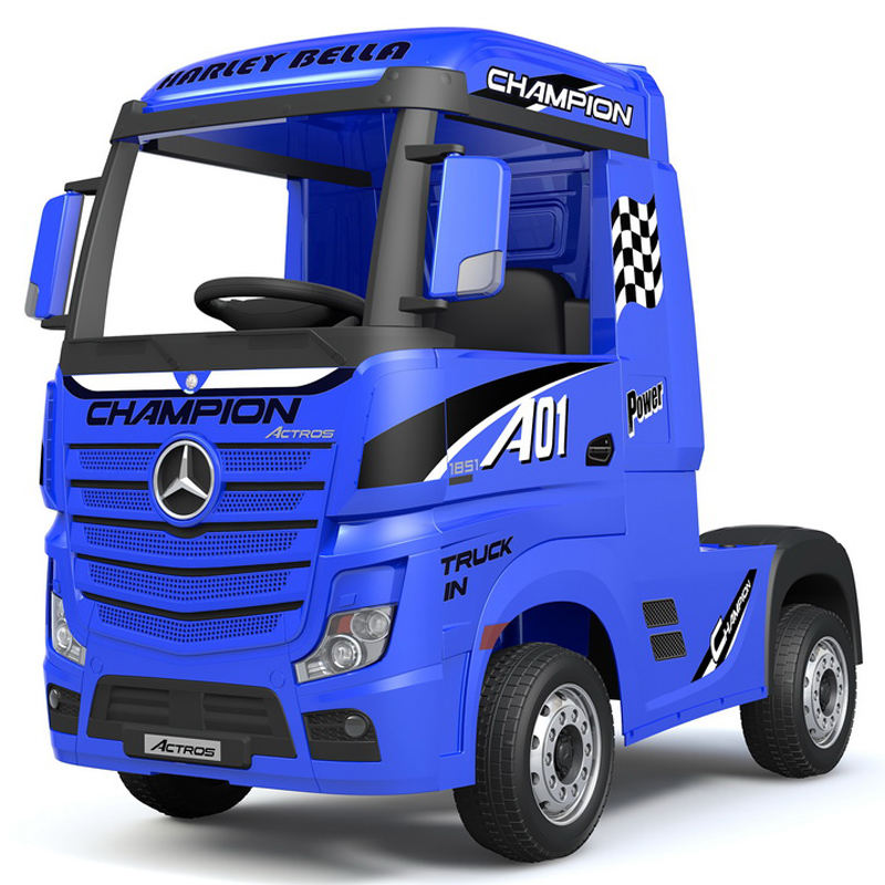 Benz Actros Lorry 12V Battery 4WD Electric Parental Controlled Big Kids Ride on Car With Trailers Truck for Kids