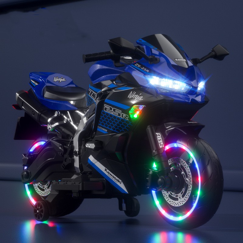 Factory Big Size 12v Electric Motorcycle Kids Ride on Car With Cool Lights Electric Motorcycle for Children