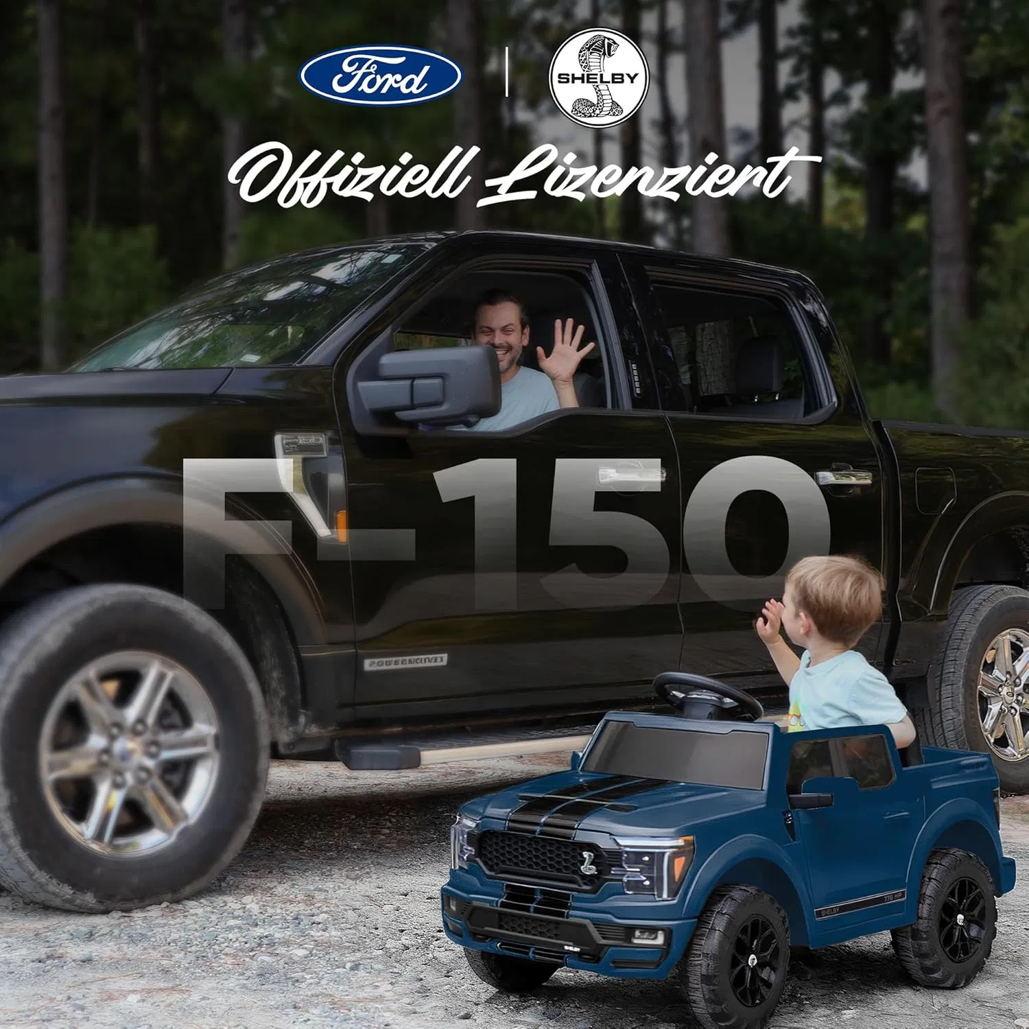 12V Electric Kid's Truck: Shelby F-150 Licensed Ride-on Vehicle