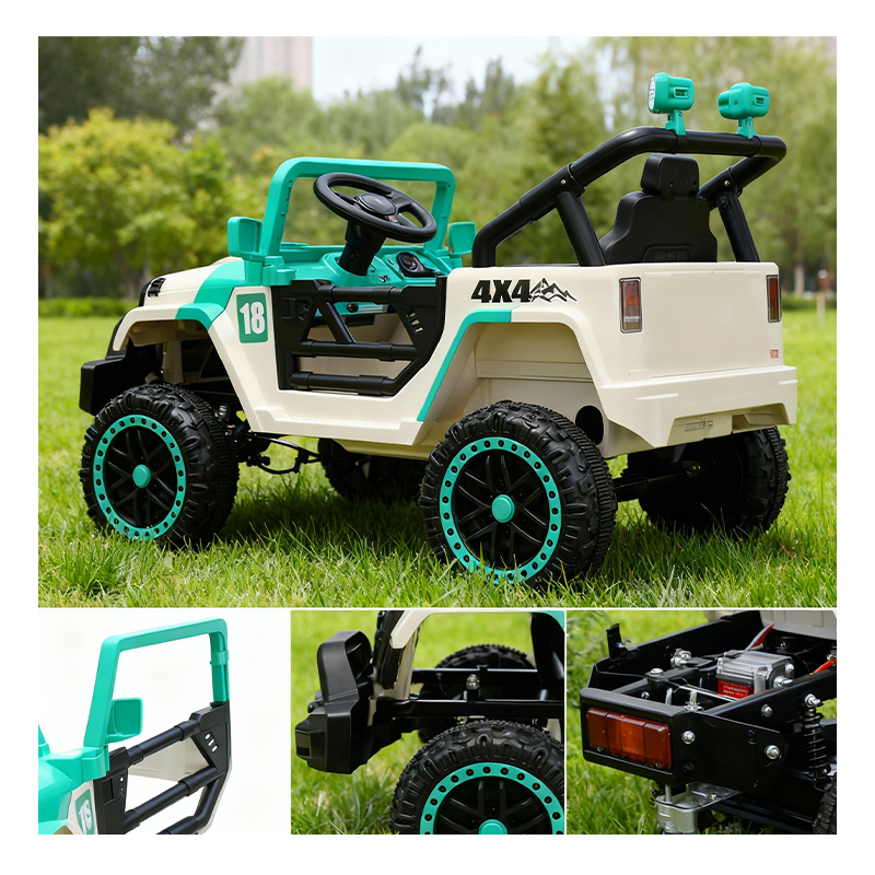 Baby Electric Double Drive Ride-On Car MP3 Music Player Custom Design Push Handle Smooth Rolling Wheels Plastic Body Indoor