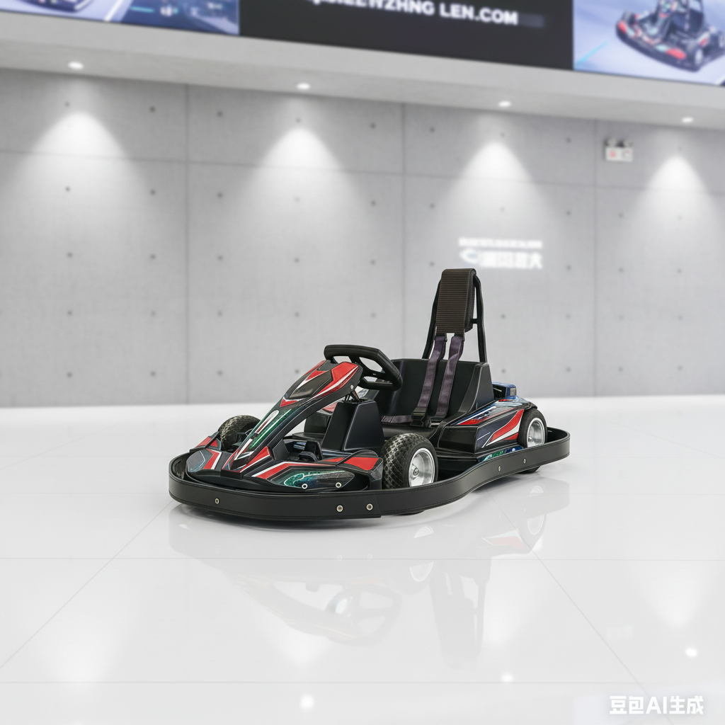Kids Go-Kart for All Terrains, High-Sensitivity Brakes, Adjustable Pedals &amp; Emergency Safety System