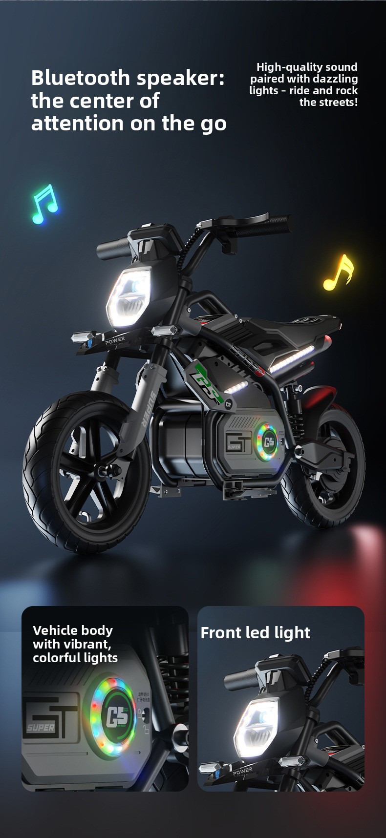 Electric Motorcycle Black