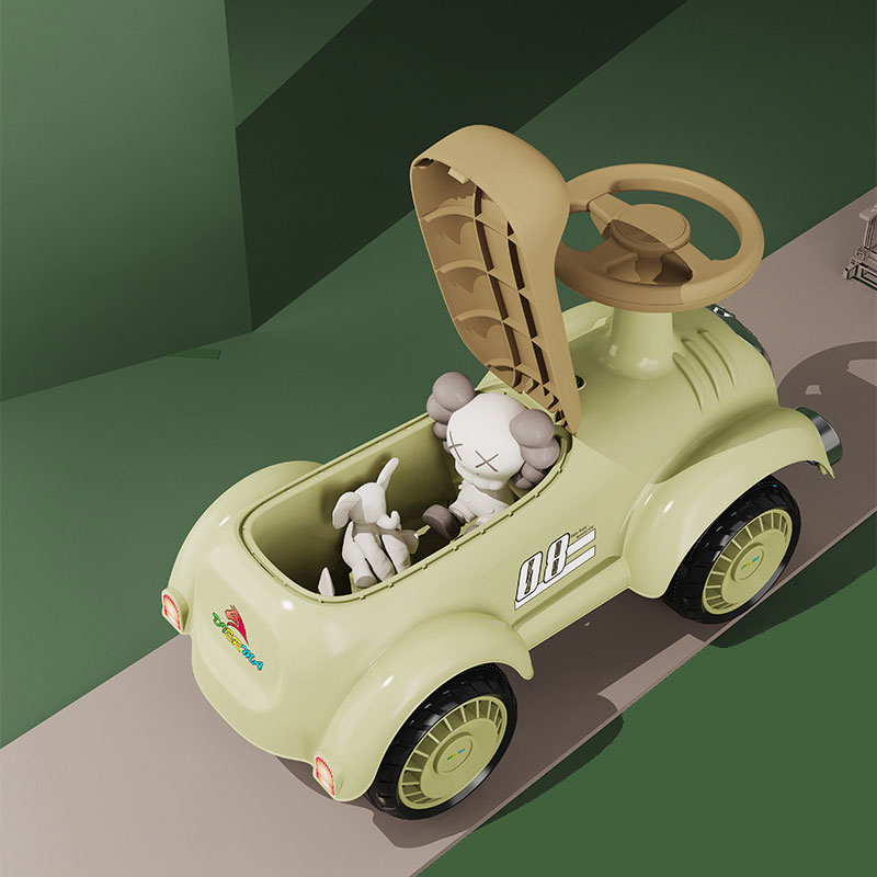 Factory Wholesale Customizable Baby Walker Plastic Car Shape Ride-on Toy for 2 to 4 Years 5 to 7 Years Foot-Powered JHR Brand