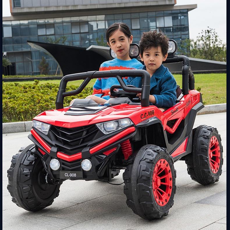 Wholesale 12V Kids Electric UTV Cars Ride on Toy Car Big Wheels Off-Road Vehicle with Bluetooth Music for Boys Girls