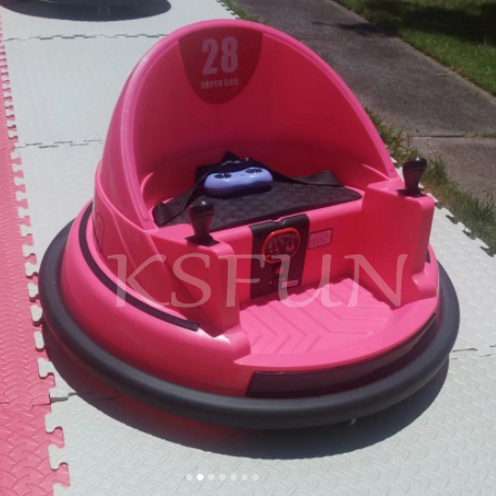Children 12V Electric Bumper Car for Kids Remote Control Ride on Car Kids Electric 360 Degree Spin W/Lights 2-15 Years Old