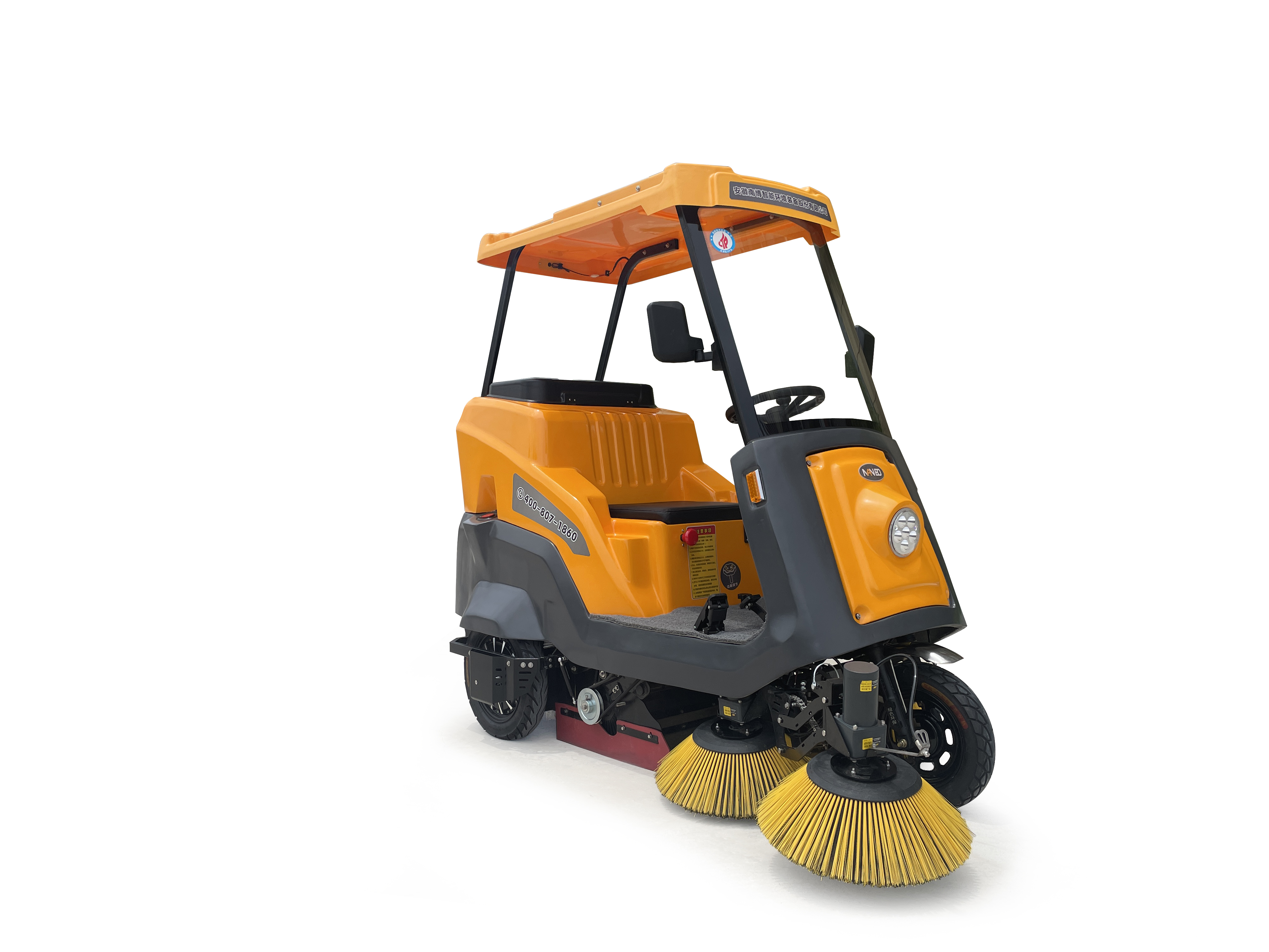 Nanbo C170 Electric 48V Ride-On Semi-Enclosed Road &amp; Floor Sweeper Cleaning Machine