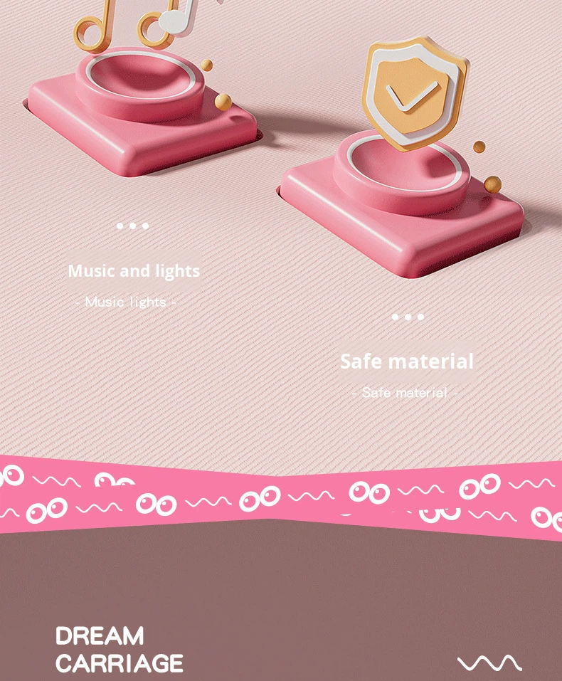 Children's Electric Ride-On Princess Carriage Rechargeable Battery Remote Control Unisex Toy Car