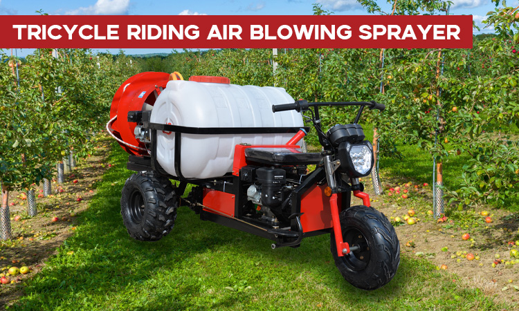High Productivity Agriculture Machine Self-propelled Three-wheel Ride-on Gasoline Power Farm Orchard Garden Sprayer