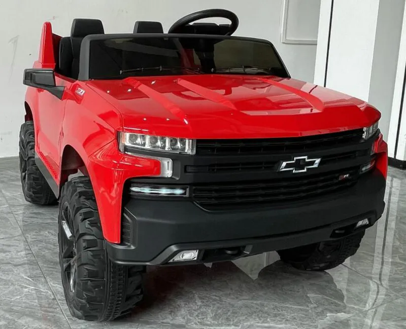 24V Battery Powered Licensed Chevrolet Silverado Kids Ride on Toy Truck Car Electric Vehicle Open Doors