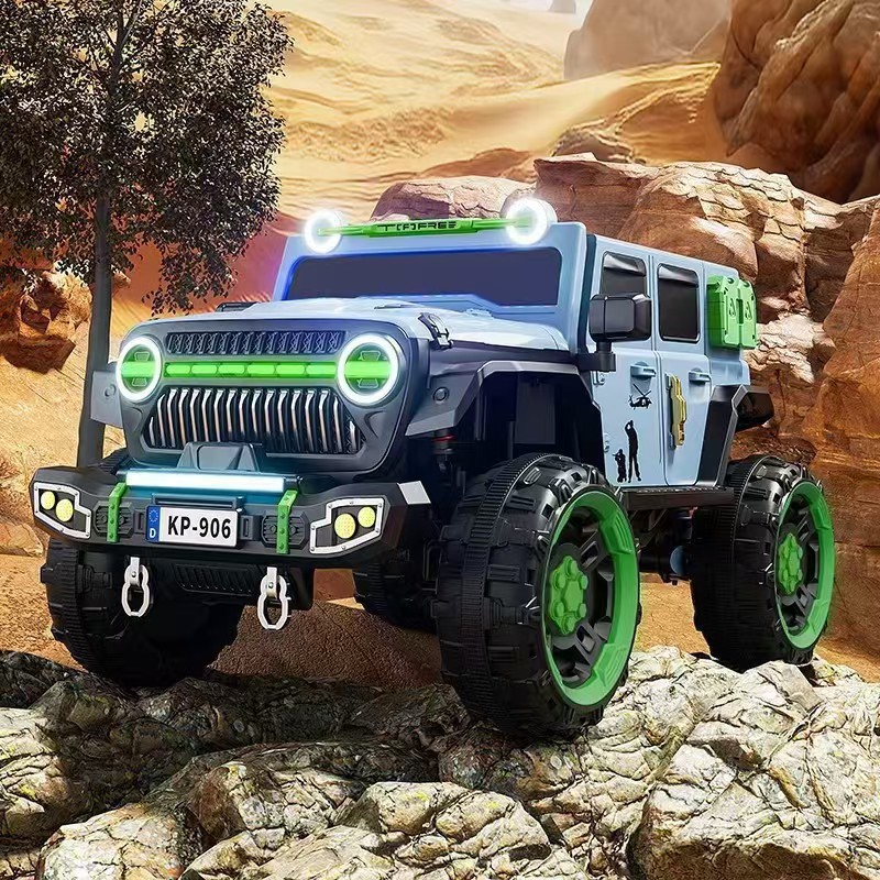 2 Seater Kids Electric Ride on Off-Road Car, 4WD Rechargeable Toy Vehicle with Remote Control, for Kids and Adults