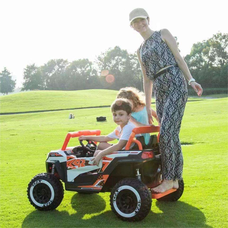 Kids Electric Ride on Car 12V Battery Powered SUV | 4WD, Swing Doors, Remote Control, Music Toy