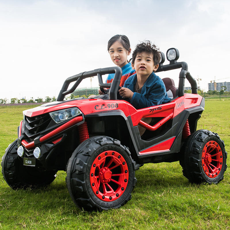 Wholesale 12V Kids Electric UTV Cars Ride on Toy Car Big Wheels Off-Road Vehicle with Bluetooth Music for Boys Girls
