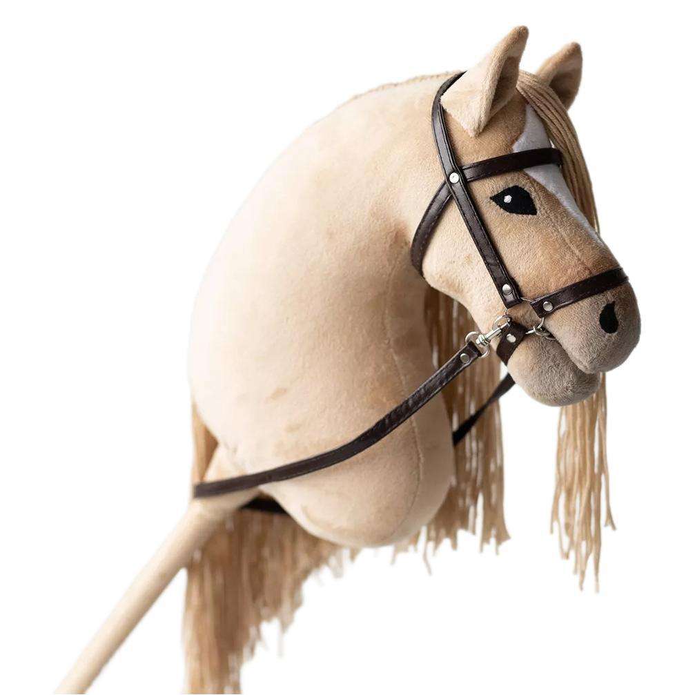 Customizable Realistic Stick Hobby Horse Ride on Toy Plush Wooden Handcrafted for Kids Toddlers