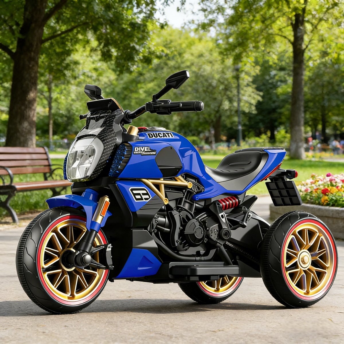 Electric Ride-On Motorbike for Kids 2-7 Years Battery-Powered Plastic Construction Powerful Made in China