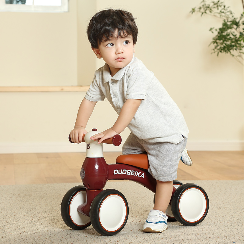 Factory Customizable Outdoor Riding Toys Sliding Plastic 4-Wheel Baby Balance Bike Toy Car