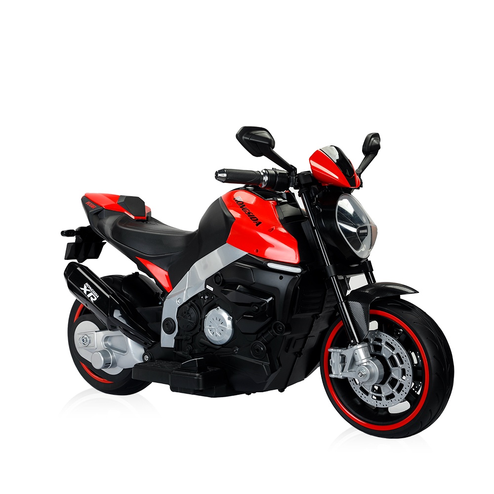 Electric Ride-On Three-Wheeled Motorcycle for Kids 5-14 Years Old 12V Battery Max Load 80kg Plastic Construction