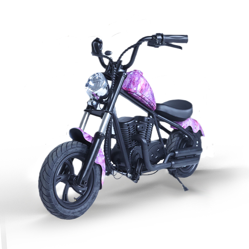 Rechargeable Kids Electric Motorcycle with Light Disc Brake Design and Chain Driven Motor Children's Ride on Toy Scooters