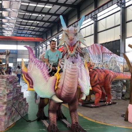 Customized Realistic Animatronic Dinosaur Rides Electric Ride on Dinosaur Rides