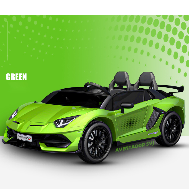 Licensed SVJ Kids Electric Ride-On Car with Two Seats 12V Battery Operated for Children Rc Car