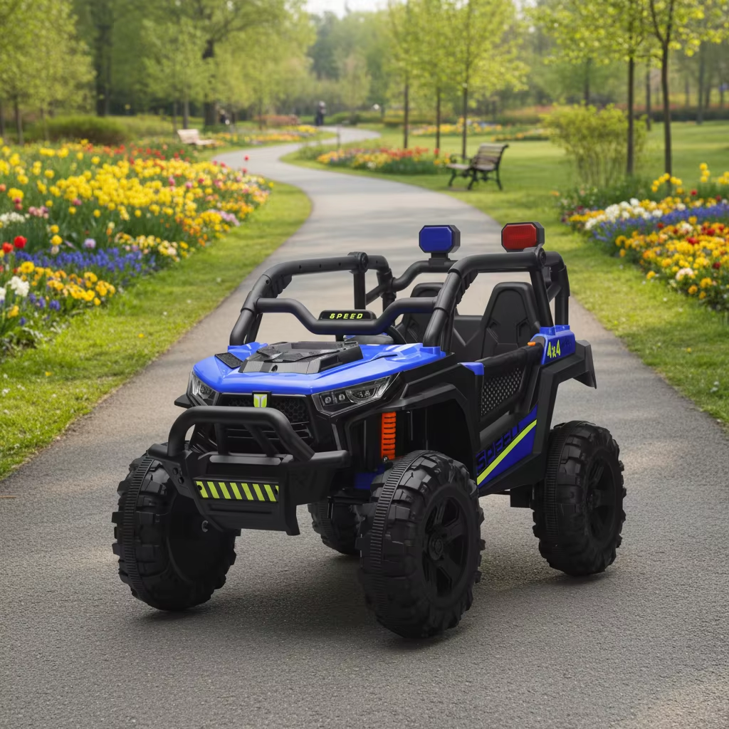 In-stock Huti Children's Electric Four-wheel Off-road Remote Control Ride-On Rocking Toy Car for Kids Unisex Plastic Ages 2-13