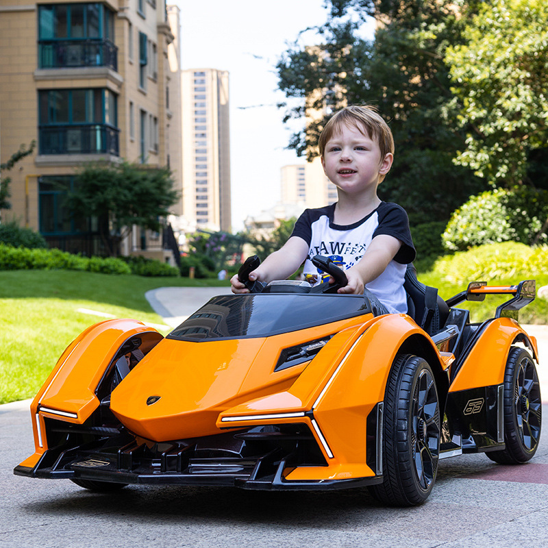 BAB WAY Licensed Style 12V Kids Electric Sports Car Dual Drive with 2.4G Remote Control DDP Shipping for Boys Girls