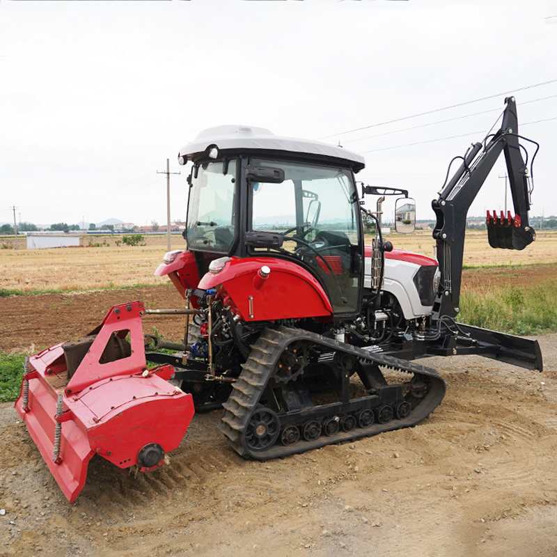 Agricultural Crawler Tractor 50 Hp Ride-On Rotary Tiller 25HP 30HP 50HP Track Crawler Tractor with Low Price
