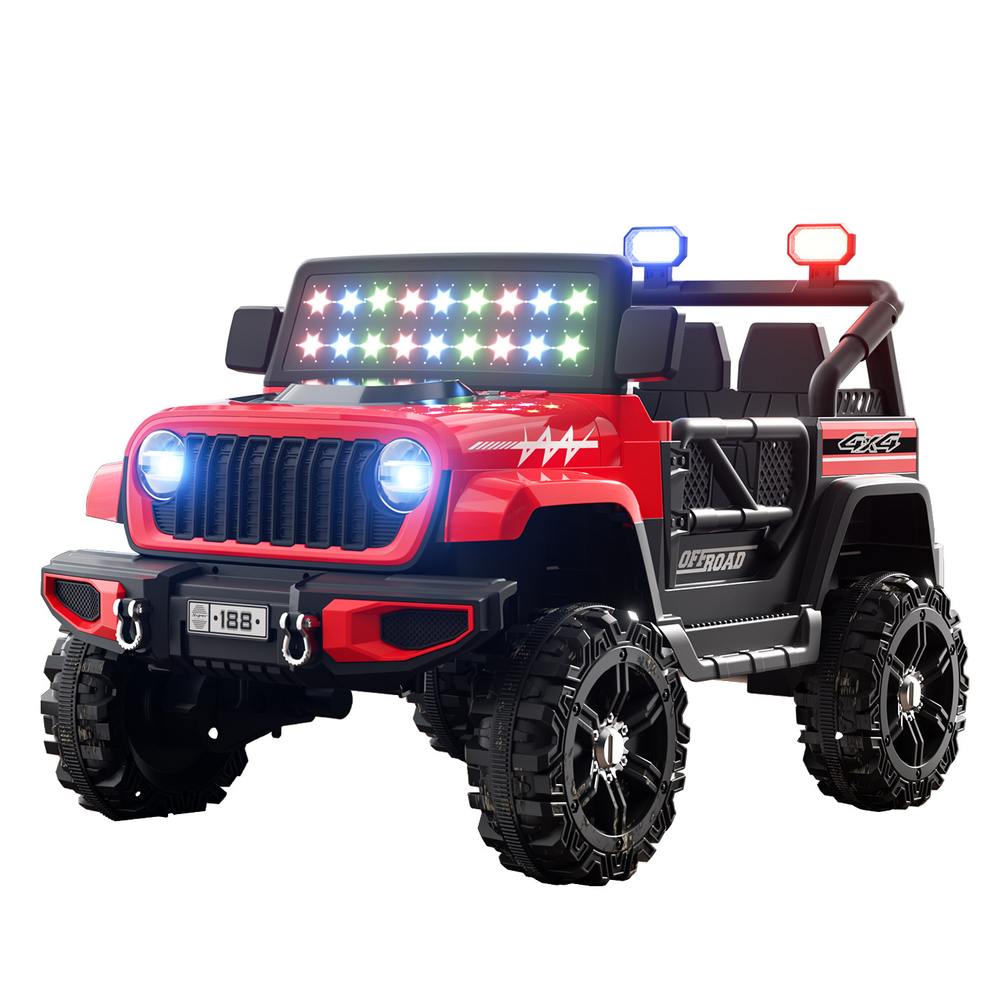 Children's Electric Four-Wheeled Ride-on Toy High-End Classic Car with Dual Remote Control Drive for Girls Kids 2 Seater