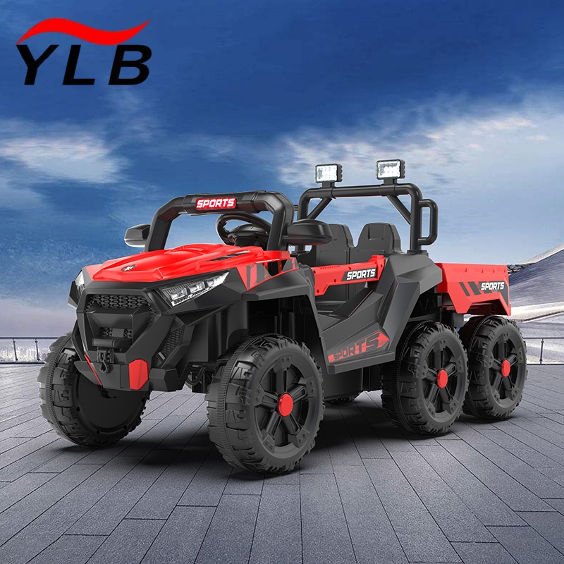 High Quality Big Size 6-Wheel Electric Ride Car for Kids , Children's Plastic Electric Four-wheel Off-road Car Ages 2-13