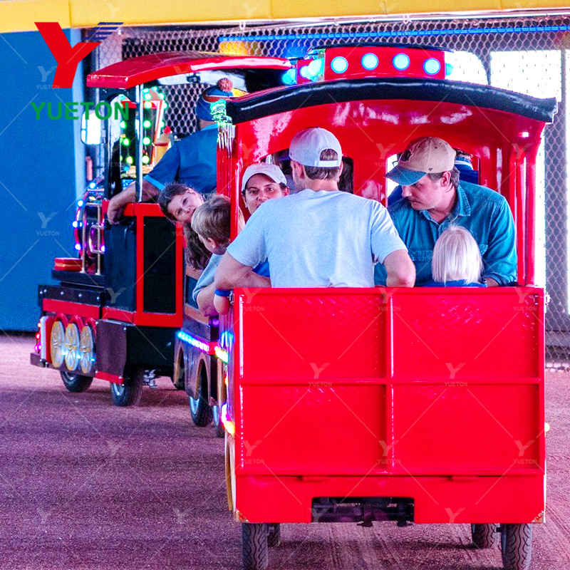 Wholesale Kids Amusement Park Rides Electric 4 Wagons Railroad Mini Express Wattman Trackless Train In Shopping Mall For Sale