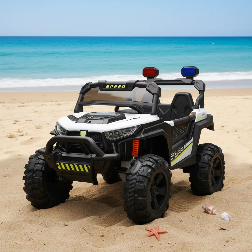 In-stock Huti Children's Electric Four-wheel Off-road Remote Control Ride-On Rocking Toy Car for Kids Unisex Plastic Ages 2-13