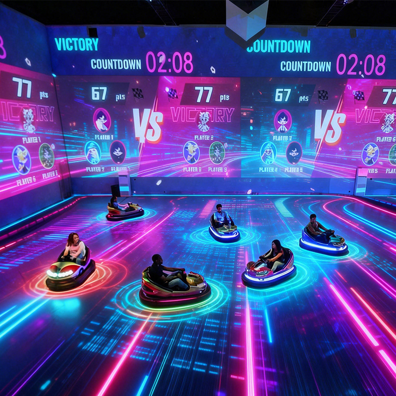 Family Fun Center Interactive Go-Kart Ride-on Game Kids Electric Karting With Immersive Visual Effects